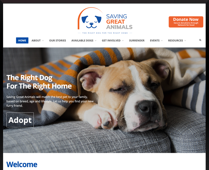 WordPress Saving Great Animals