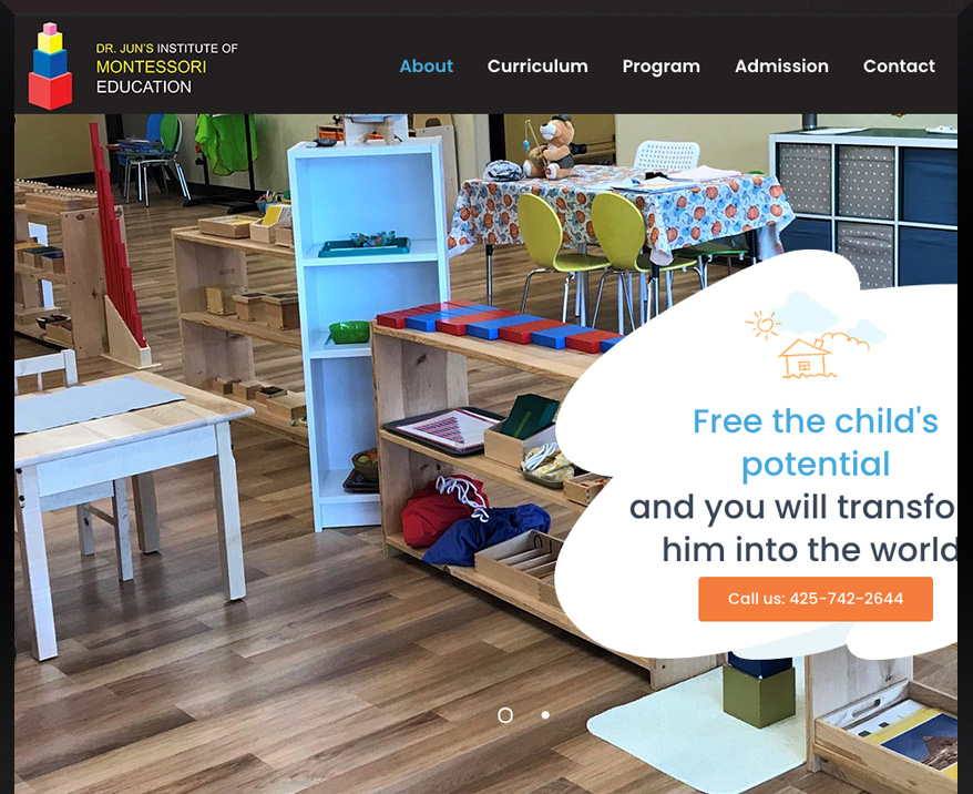 WordPress site for Institute of Montessori Education